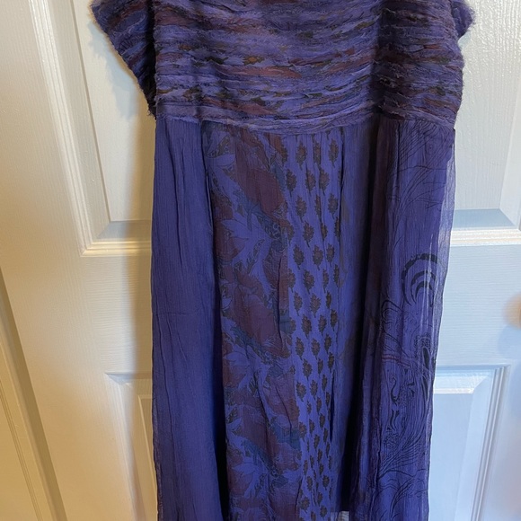 Beautiful Chiffon Mais il est où le soleil? Purple summer dress - Picture 5 of 6